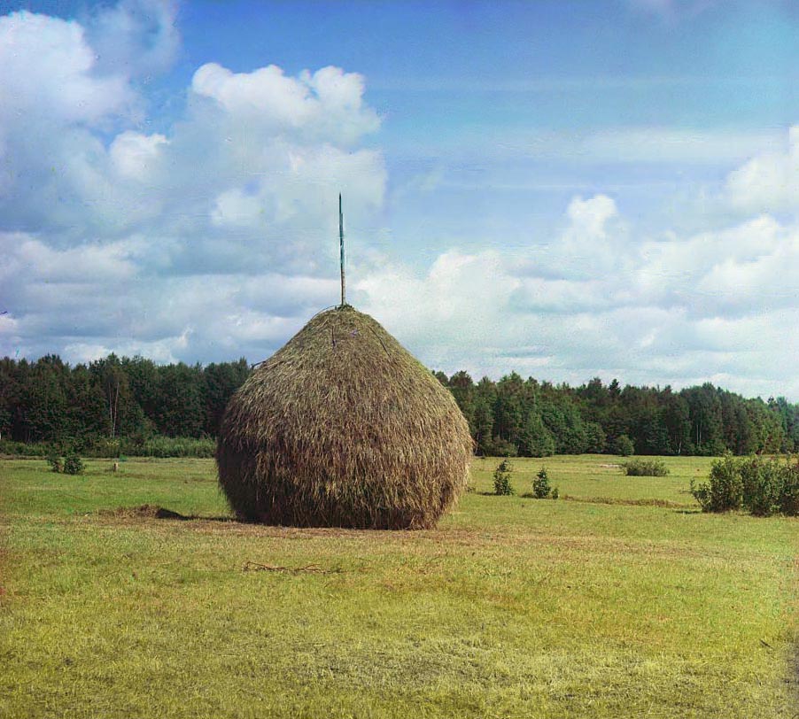 С. М. Прокудин-Горский. Стог сена. 1909 год С. М. Прокудин-Горский. Стог сена. 1909 год