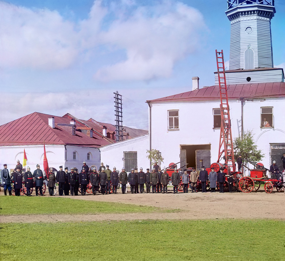 Пожарная команда в г. Вытегре.