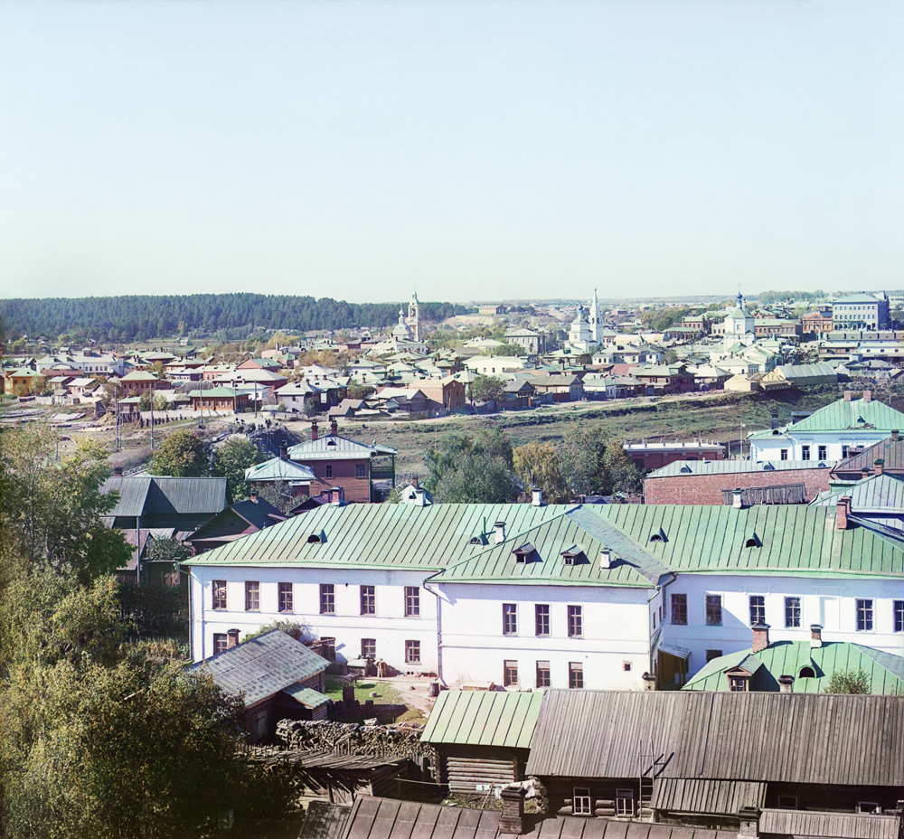 С. М. Прокудин-Горский. Вид на г. Кинешму с востока. 1910 год