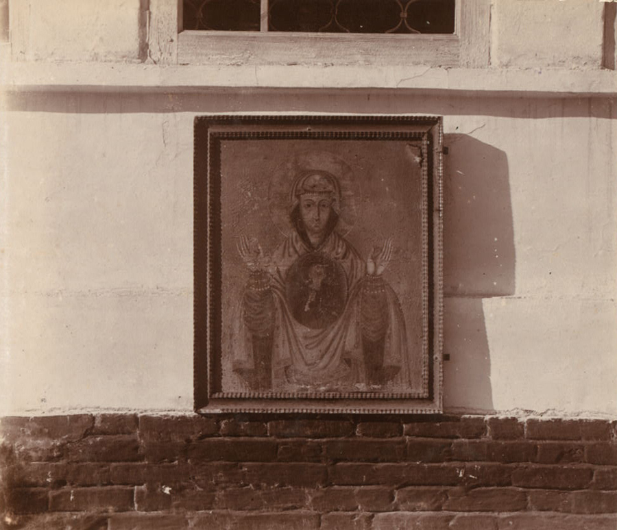 С. М. Прокудин-Горский. Та же икона с обратной стороны. / [Икона Божьей Матери «Знамение».] 1909 г.